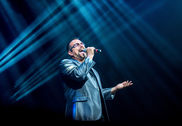 Image of George Michael tribute on stage